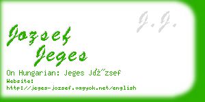 jozsef jeges business card